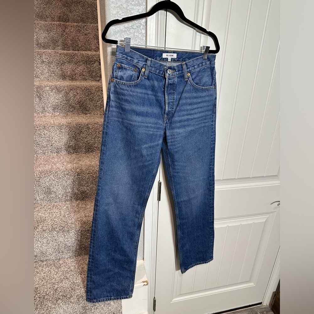 Re/done Redone DENIM JEANS LOOSE LONGISH 90s baggy fit jean darker wash - Picture 5 of 13